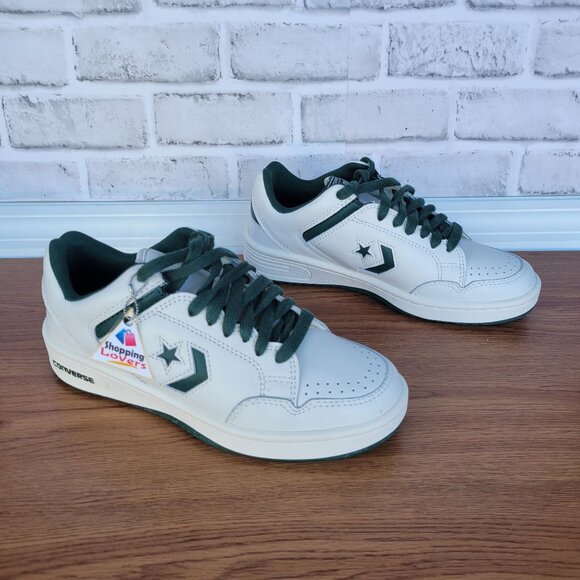⭐Converse Weapon OX Low Sz 5.5 Mens Shoes Leather Sneaker Beige Green A11212C⭐ - Picture 4 of 11